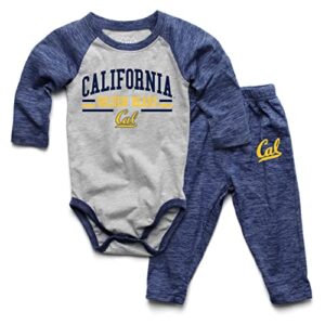 wes and willy baby cal berkeley bears college one piece and pant set 18m navy