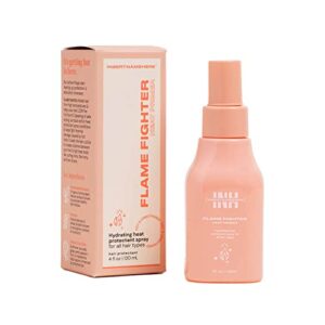 inh flame fighter heat primer | hydrating heat protectant spray for hair with grapeseed oil, acai berry, and green tea | serum spray for hair styling heat protection