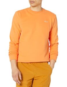 oakley men's vintage crew sweatshirt, soft orange, x-large