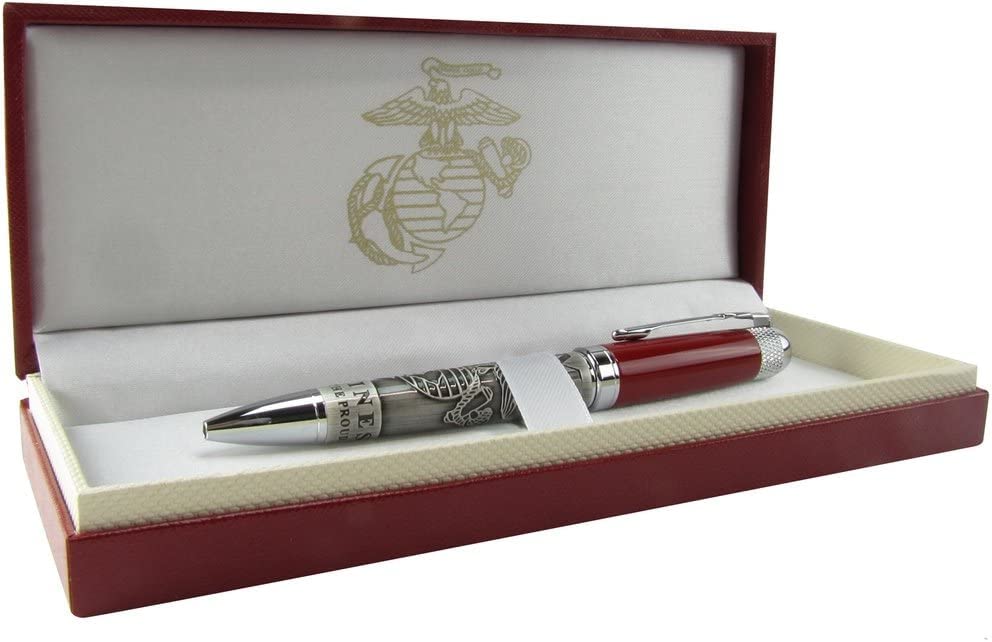 Red and Pewter United States Marine Corps USMC Twist-Action Ballpoint Pen