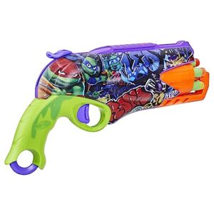 NERF Teenage Mutant Ninja Turtles Blaster, 10 Elite Darts, Toy Foam Blasters for 8 Year Old Boys & Girls & Up