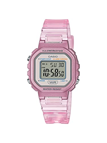 Casio Illuminator Translucent Pink Alarm Chronograph Digital Watch LA-20WHS-4A