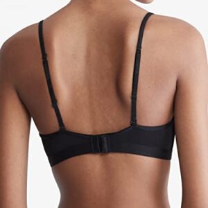 Calvin Klein Women's Form to Body Lightly Lined Triangle Bralette, Black, Medium