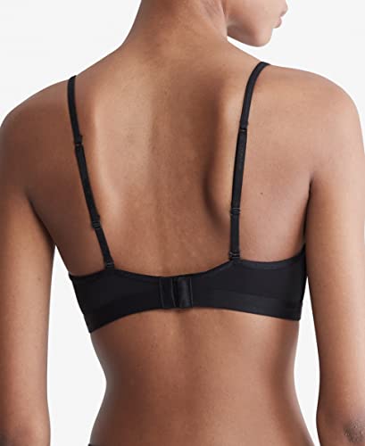 Calvin Klein Women's Form to Body Lightly Lined Triangle Bralette, Black, Medium