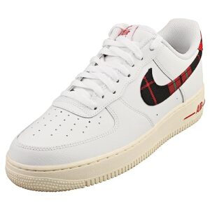 Nike Men's Air Force 1 Lv8 Basketball Shoes, White/University Red-stadium Green, 12