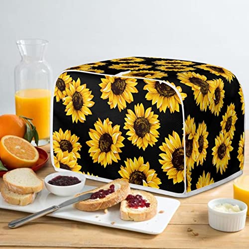DISNIMO Sunflower Toaster Cover 4 Slice, Bread Maker Cover, Kitchen Small Appliance Covers, Microwave Toaster Oven Cover for Most Standard 4 Slice Toasters, Woman Kitchen Accessories