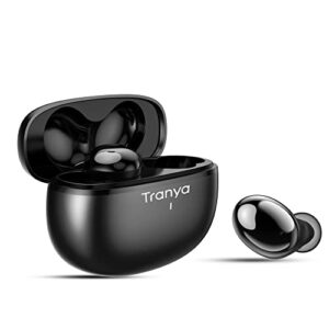 tranya t20 wireless earbuds, bluetooth earbuds with 48h playtime, 4-mic design for call, wireless headphones with game mode, ipx7 waterproof headphones for sports, touch control
