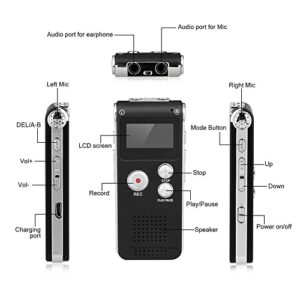 Paranormal Ghost Hunting Equipment Digital EVP Voice Activated Recorder USB US 8GB (Wine Red)