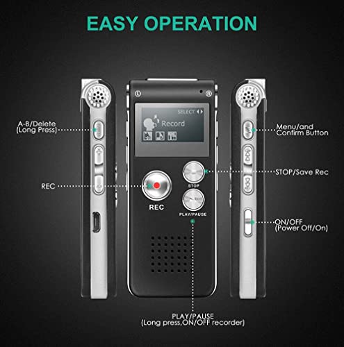 Paranormal Ghost Hunting Equipment Digital EVP Voice Activated Recorder USB US 8GB (Wine Red)