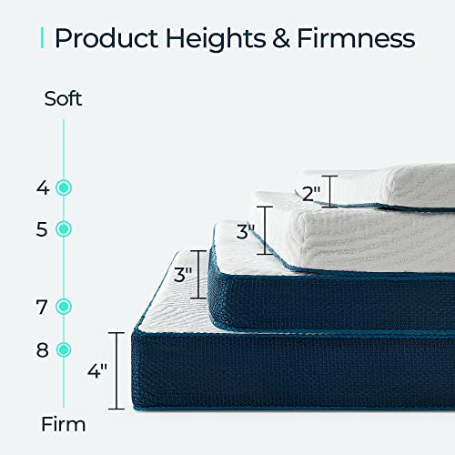 LINSY LIVING 2 Inch Memory Foam Mattress Topper California King, Gel-Infused Memory Foam for Back Pain, Soft Bed Topper Cal King Size with Tencel™ Cover, CertiPUR-US and Oeko-TEX Certified, CK Size