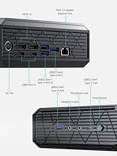 MINISFORUM Neptune HX99G Mini PC AMD Ryzen 9 6900HX 32GB DDR5 1TB SSD AMD Radeon RX 6600M Mini Gaming PC Wi-Fi 6E/BT5.2, 2xHDMI, 2X USB4 Port, 2X Slot PCIe/Sata SSD, 5X USB3.2 Port