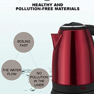 Hokcus Fast Boil Electric Kettle, Rapid Boil Kettle, Cold Touch Handle, 1500W, Auto Shut - Off Protection/Purple/Red