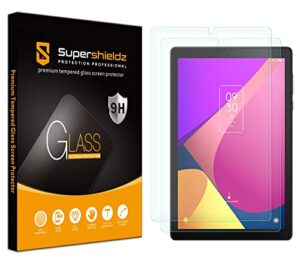 supershieldz (2 pack) designed for tcl tab 8 le tempered glass screen protector, anti scratch, bubble free
