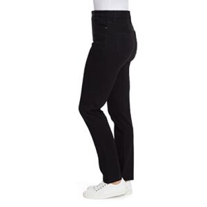 Gloria Vanderbilt Women's Amanda Slim Straight Leg Jean, Black Rinse