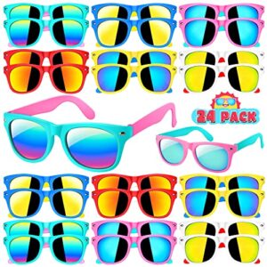giftinbox kids sunglasses bulk, 24pack kids sunglasses party favor with uv protection for boys girls, beach pool birthday party supplies, goody bag fillers easter basket stuffers gift for kids 3-8