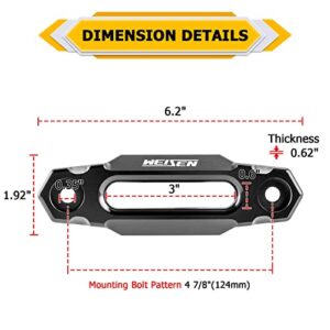 WeiSen ATV 4 7/8" Aluminum Winch Fairlead for 2000-3500 LBs, Synthetic Rope Hawse Fairlead 124MM for ATV Winches