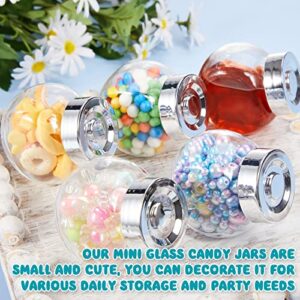 Umigy 60 Pieces Mini Glass Jars with Lids 1.7 oz Mini Candy Jars Tiny Mason Jars Small Glass Containers with Lids for Favors Wedding Gifts Spice Honey Sugar Scrub Herbs