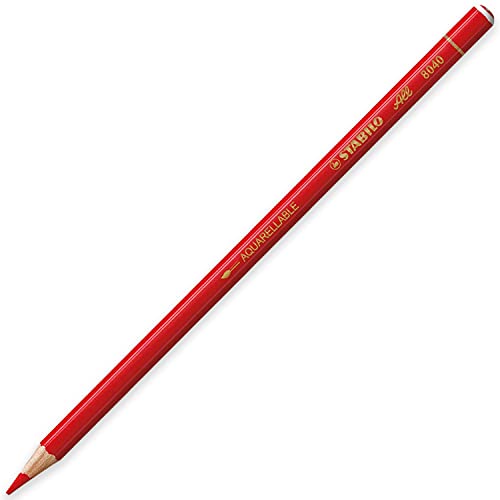 STABILO All Watercolour Effect Pencil Pack of 3 Pencils - Red