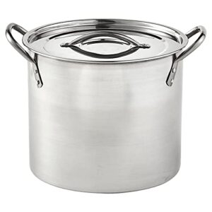 imusa stainless steel stock pot with lid, 20 quart, silver