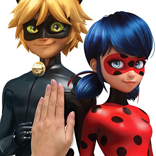 RoomMates RMK5332GM Miraculous Tales of Ladybug and Cat Noir Giant Peel and Stick Wall Decals, Multi