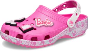 crocs unisex barbie classic clogs, electric pink, 7 us men