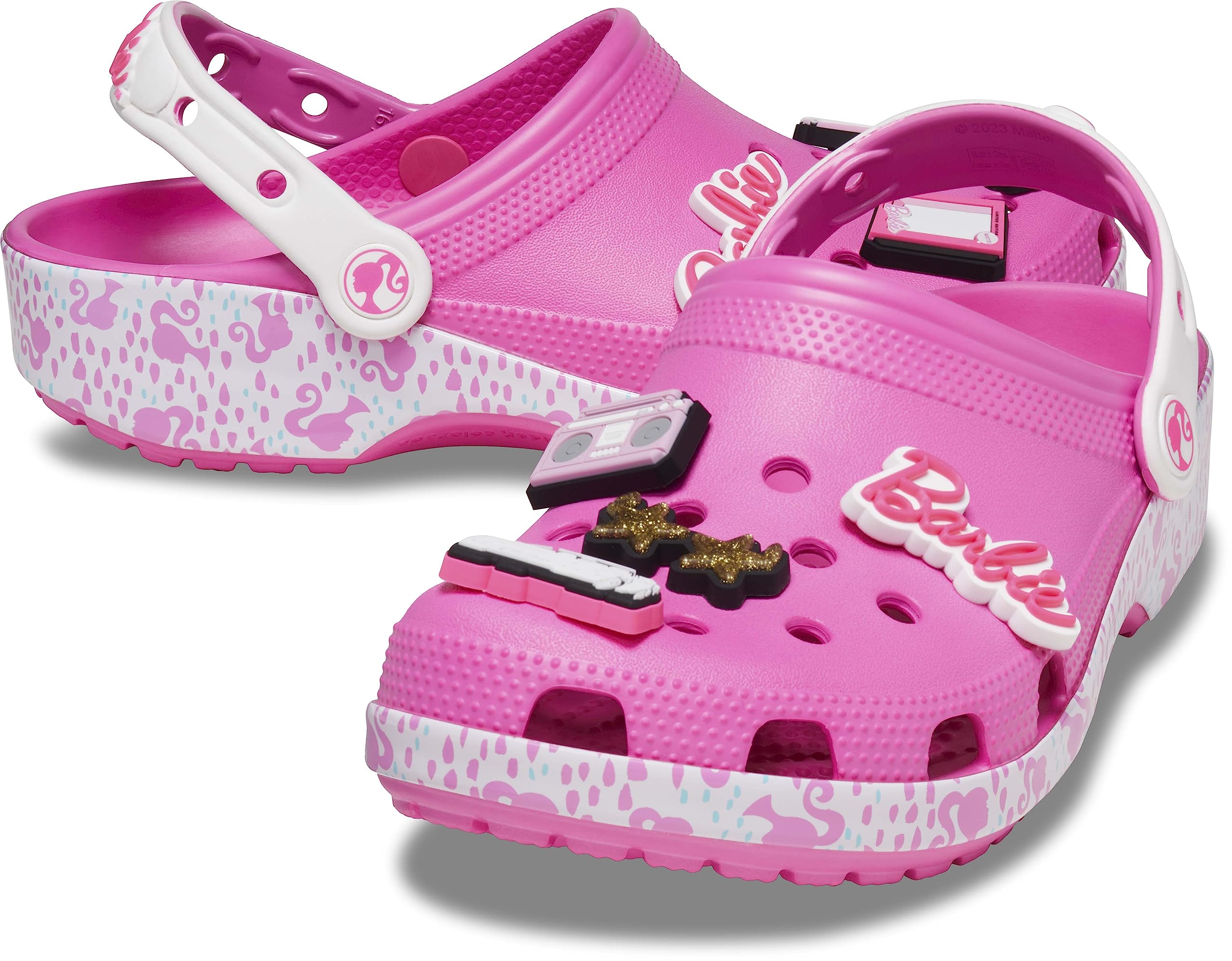 Crocs Unisex Barbie Classic Clogs, Electric Pink, 7 US Men