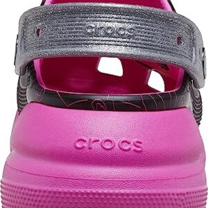 Crocs Unisex Barbie Classic Crush Clogs | Platform Shoes, Black, 5 US Men