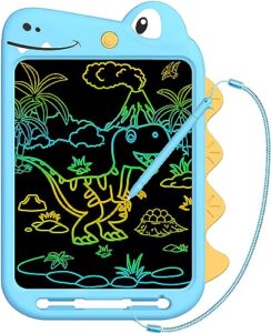 licootty 10 inch colorful lcd writing tablet doodle board for kids girls boys baby toddler toys educational drawing tablet doodle board dinosaur toys for boys 3 4 5 6 7 8 years old gifts (dinosaur)