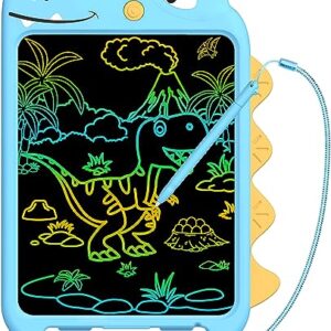 Licootty 10 Inch Colorful LCD Writing Tablet Doodle Board for Kids Girls Boys Baby Toddler Toys Educational Drawing Tablet Doodle Board Dinosaur Toys for Boys 3 4 5 6 7 8 Years Old Gifts (Dinosaur)