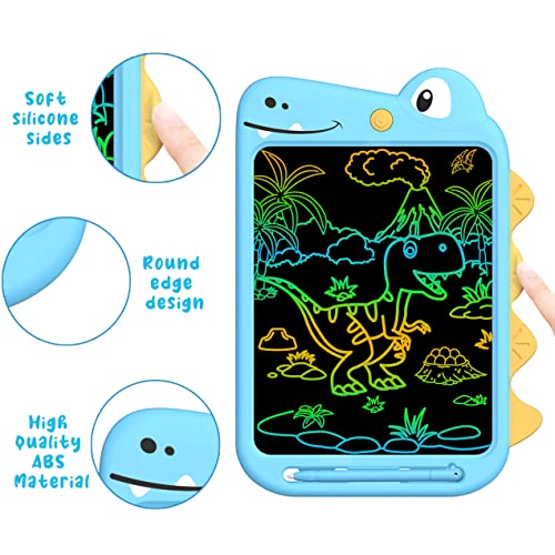 Licootty 10 Inch Colorful LCD Writing Tablet Doodle Board for Kids Girls Boys Baby Toddler Toys Educational Drawing Tablet Doodle Board Dinosaur Toys for Boys 3 4 5 6 7 8 Years Old Gifts (Dinosaur)