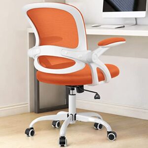 kerdom office chair, ergonomic desk chair, mesh computer chair height adjustable, comfy swivel task chair with wheels and flip-up arms