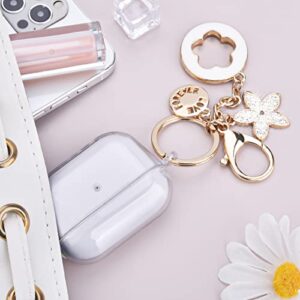 VISOOM Clear Case for Airpods Pro 2nd Generation - Airpods Pro 2 Cases Cover with Lanyard Women Soft TPU iPod Pro 2 Earbuds Wireless Charging Case Girl Bling Keychain for Apple Airpod Gen Pro 2