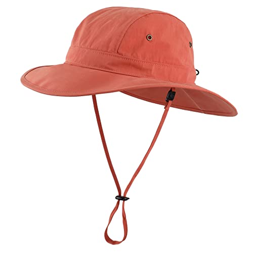 Home Prefer Summer UPF 50+ Men's Sun Hat Wide Brim Fishing Hat Womens Bucket Safari Hat (Burnt Orange)