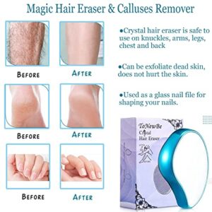 ToNewBe Crystal Hair Eraser for Women and Men, Reusable Crystal Hair Remover, Magic Painless Exfoliation Hair Removal Tool, Magic Hair Eraser for Back Arms Legs