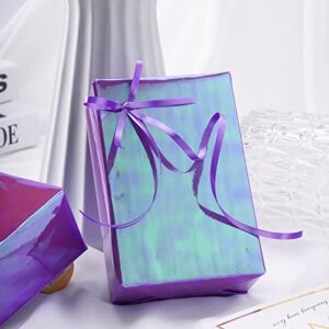 LeZakaa Purple Wrapping Paper Roll - Holographic Iridescent Wrapping Paper for Birthday, Valentine's, Mother's Day, Holiday - 17 inches x 32.8 Feet (47.23 sq.ft.)