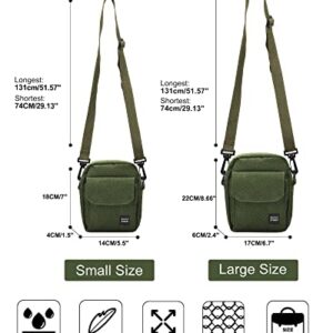 Small Side Shoulder Bag Crossbody Bag For Men Women Mini Messenger Bag Satchel Bag Travel Purse Wallet Passport Holder Bag, Cell Phone Purse Neck Pouch Wallet- Unisex Green Large