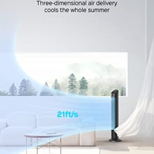 ZICOOLER 30" Tower Fan, Large Airflow 70° Oscillating Fan with Remote, 32dB Quiet Fan with 3 Modes, 7.5H Timer, 3 Speeds, Cooling Fan for Bedroom, Home, Office