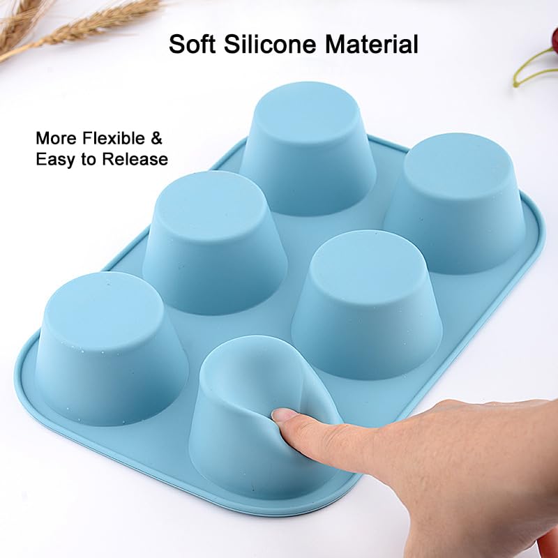 Hansanti 7in1 Silicone Bakeware Baking Set, Kitchen Bake Pans Molds Tray for Oven with BPA Free Round/Square Cake Pan, Loaf Pan, Muffin Pan for Bread Pizza Cheesecake Cupcake Pie Desserts