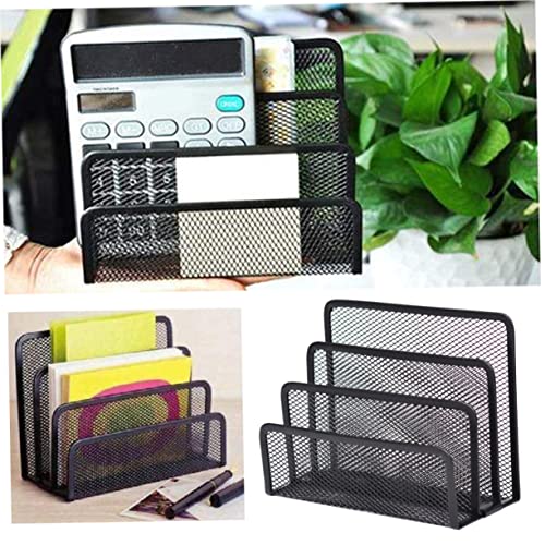 NUOBESTY School Metal Paper Holders Collection Folders Stacking Desktop Record Mail Folder Mesh Countertop Cell Duty Filing Desk Bill Organizer Holder Compartments Rack Letter Tray Home