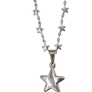 tyadorw y2k necklace gothic star necklace for women teen cute charm pendant retro fairy grunge accessories preppy stuff (star necklace,no metal)