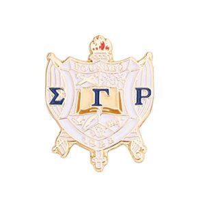 sigma gamma rho lapel pin sorority enamel greek formal wear blazer jacket (lapel pin - design a - crest)