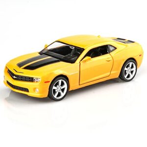 tokaxi 1/36 scale chevrolet camaro diecast cars models,camaro bumblebee pull back toy cars,cars gifts for boys girls(yellow)