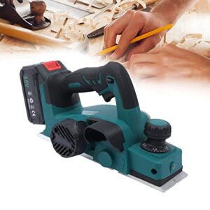 Electric Planer, 15000Rpm 3-1/4-Inch Wood Planer, Li-ion Battery and Charger, Adjustable Planing Depth Power Planer for Woodworking Chamfer Home DIY