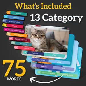 German Vocabulary Flash Cards - 75 Beginner Vocab with Pictures - Memory & Sight Words - Travel & Quick Reference - Educational Language Learning Game Play - Kids, Grade School, Classroom, Homeschool