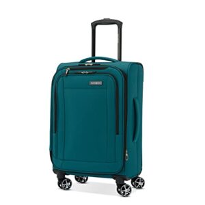samsonite saire lte softside expandable luggage wheels, pine green, carry on spinner