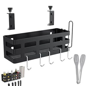 griddle caddy for blackstone 28/36/22/17 inch, universal bbq grill caddy for outdoor grill with paper towel holder & 9" tong, for blackstone griddle accessories tool holder caddy