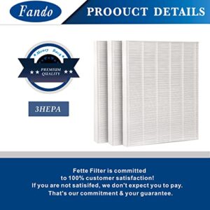 3 Pack C545 Replacement HEPA Filter Compatible with Winix C545, Ture HPEA Filter S Only, Part Number 1712-0096-00