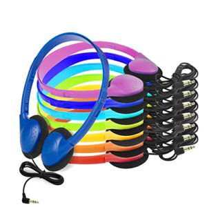 CN-Outlet Kids Headphones 16 Pack Bulk Multi Color for School Classroom Students Children Toddler Boys Girls Teen and Adult