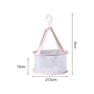 Mini Hanging Drying Net Windproof, Foldable Makeup Brush Puff Drying Mesh Rack Basket with Hook(no lid,purple)