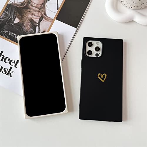 Cocomii Square Case Compatible with iPhone 13 Mini - Silicone, Slim, Matte, Soft Touch, Love Hearts, Fingerprint Resistant, Anti-Scratch, Shockproof (Antique White)